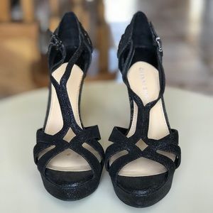 Gianni Bini Black Glitter Shoes